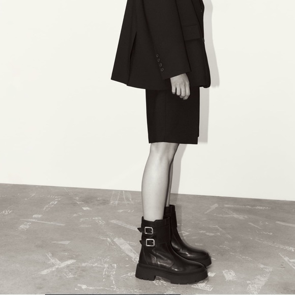 NEW Buckled Leather Ankle Boots - Picture 1 of 16